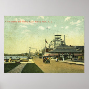 Lake Avenue, Asbury Park, NJ 1909  Poster