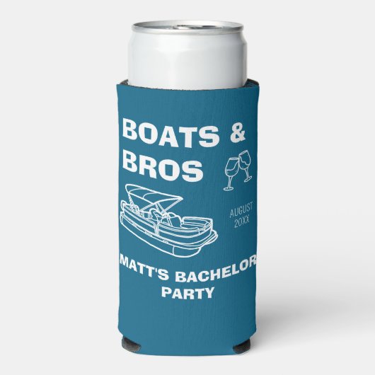 Lake Bachelor-boten en broers aangepaste vrijgezel Seltzer Blikjeskoeler (Seltzer Voorkant)