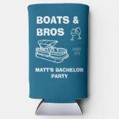 Lake Bachelor-boten en broers aangepaste vrijgezel Seltzer Blikjeskoeler (Voorkant)