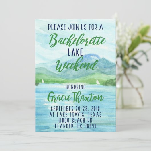 Lake Bachelorette Party Kaart (Staand voorkant)