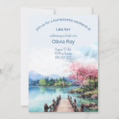 Lake Bachelorette weekend uitnodiging en route (Voorkant)