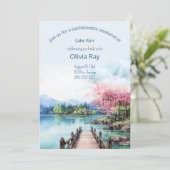 Lake Bachelorette weekend uitnodiging en route (Staand voorkant)