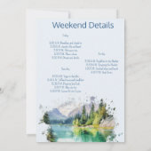 Lake Bachelorette weekend uitnodiging en route (Achterkant)