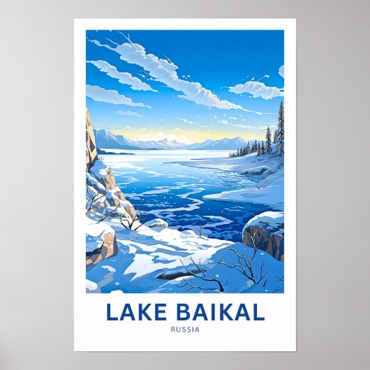 Lake Baikal Rusland Reisprint Poster (Voorkant)