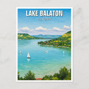 Lake Balaton Hongarije Reizen Briefkaart