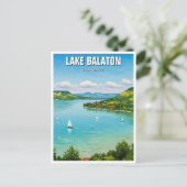 Lake Balaton Hongarije Reizen Briefkaart (Staand voorkant)