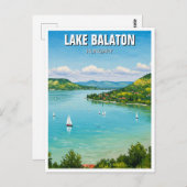 Lake Balaton Hongarije Reizen Briefkaart (Voorkant / Achterkant)