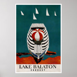 Lake Balaton Poster Hongarije Reisprint Hongaarse