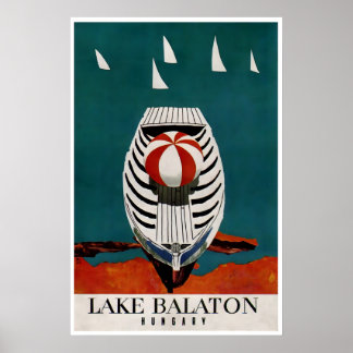 Lake Balaton Poster Hungary Travel Print Hungarian