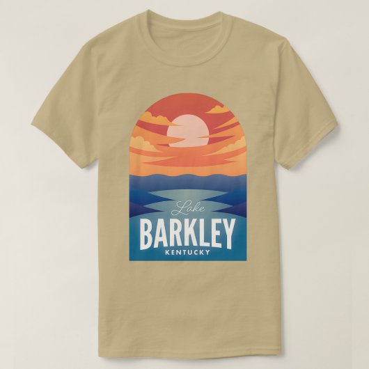 Lake Barkley KY Retro Sunset T-shirt (Design voorkant)