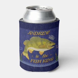 Lake Bass Vissen Fish King Aangepaste anglernaam Blikjeskoeler