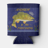 Lake Bass Vist viskoning | Aangepaste Anglers Naam Blikjeskoeler (Voorkant)