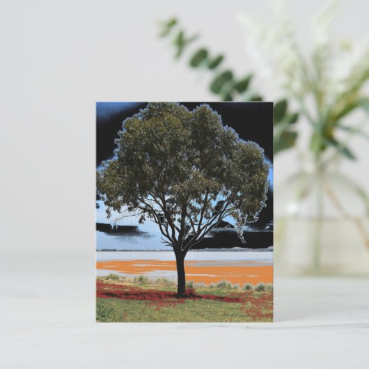 Lake Beac Solo Tree Papier Blad (Staand voorkant)