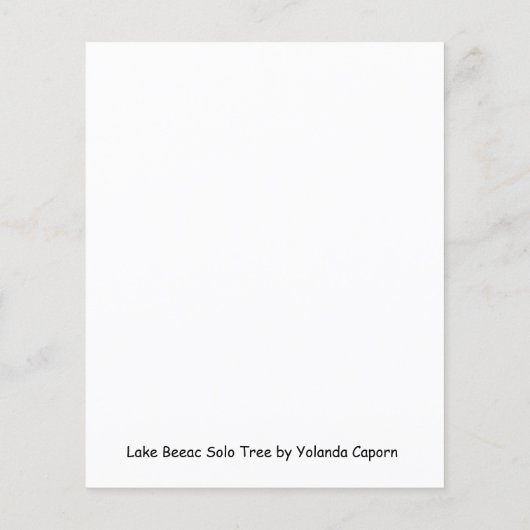 Lake Beac Solo Tree Papier Blad (Achterkant)