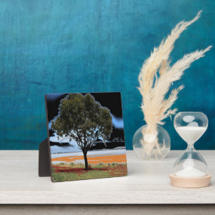 Lake Beach Solo Tree Plaque Fotoplaat