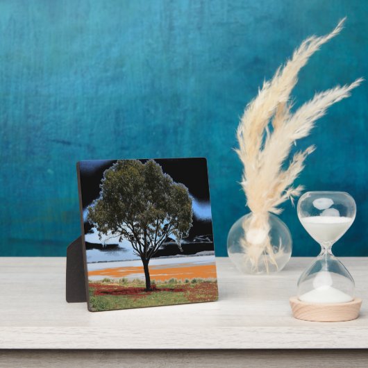 Lake Beach Solo Tree Plaque Fotoplaat (Insitu)