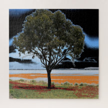 Lake Beach Solo Tree puzzel