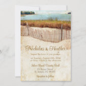 Lake Beach Summer Wedding Invitation Kaart (Voorkant)