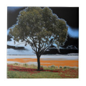 Lake Beeac Solo Tree keramische Tegel Tegeltje (Voorkant)