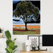 Lake Beeac Solo Tree Poster (Thuiskantoor)