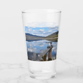 Lake Bellfield wolken op stilstaand water Glas (Achterkant)