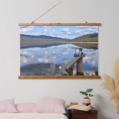 Lake Bellfield wolken op stilstaand water Hangend Wandkleed (Slaapkamer)