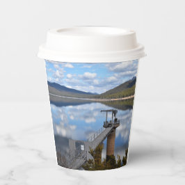 Lake Bellfield wolken op stilstaand water Papieren Bekers