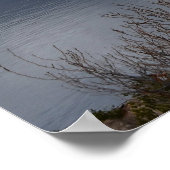 Lake Bellfield wolken op stilstaand water Poster (Hoek)