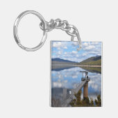 Lake Bellfield wolken op stilstaand water Sleutelhanger (Voorkant Links)