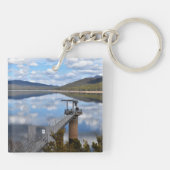 Lake Bellfield wolken op stilstaand water Sleutelhanger (Achterkant)