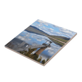 Lake Bellfield wolken op stilstaand water Tegeltje