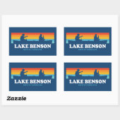 Lake Benson North Carolina Canoe Rechthoekige Sticker (Vel)