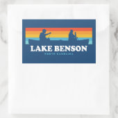 Lake Benson North Carolina Canoe Rechthoekige Sticker (Tas)