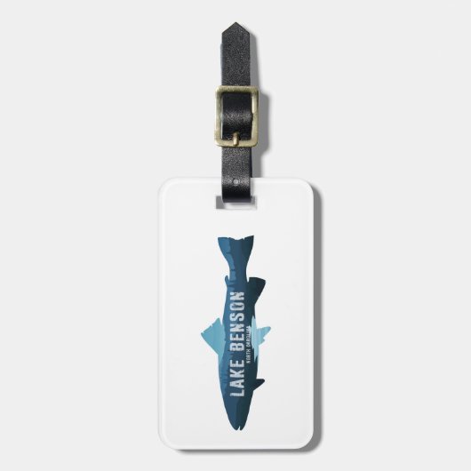 Lake Benson North Carolina Fish Bagagelabel (Voorkant verticaal)