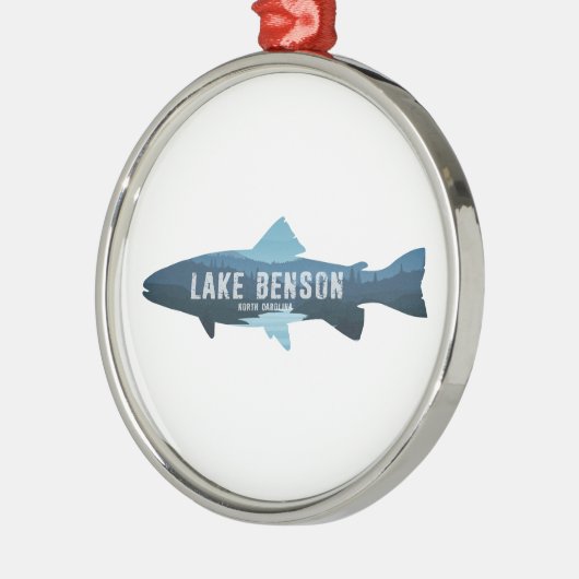 Lake Benson North Carolina Fish Metalen Ornament (Links)