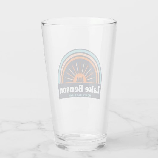 Lake Benson North Carolina Rainbow Glas (Achterkant)