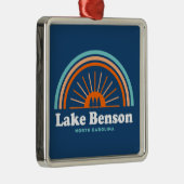 Lake Benson North Carolina Rainbow Metalen Ornament (Rechts)