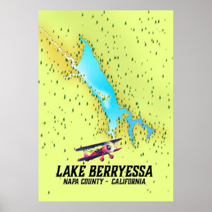 Lake Berryessa Napa County, Californië Poster