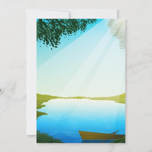 Lake Birthday invitation template River bday Kaart (Achterkant)