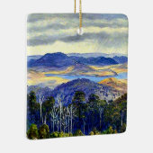 Lake Biwa, Japan, schilderij in fijne kunst, Keramisch Ornament (Rechts)