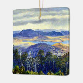 Lake Biwa, Japan, schilderij in fijne kunst, Keramisch Ornament (Links)