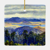 Lake Biwa, Japan, schilderij in fijne kunst, Keramisch Ornament (Achterkant)