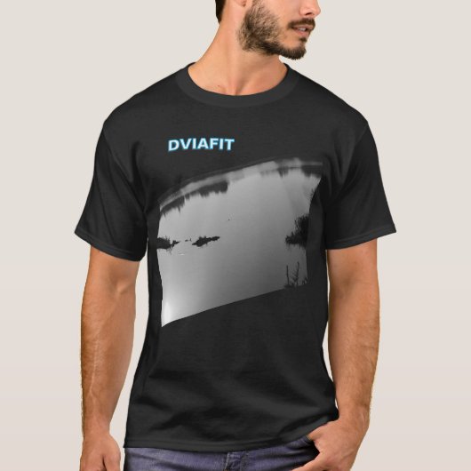Lake black and white T-Shirt (Voorkant)