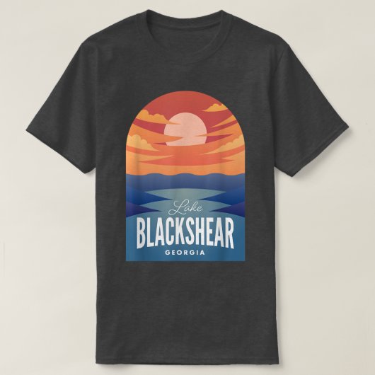Lake Blackshear GA Retro Sunset  T-shirt (Design voorkant)