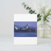 Lake Bled bij zonsondergang Briefkaart (Staand voorkant)