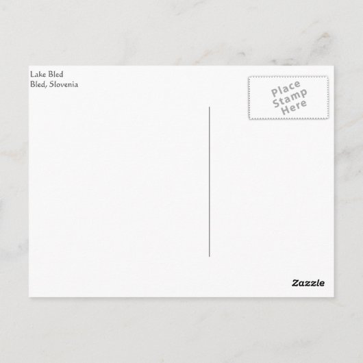 Lake Bled Briefkaart (Achterkant)