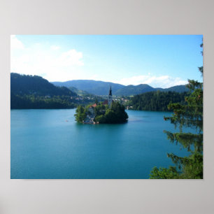 Lake Bled Island Slovenië Poster