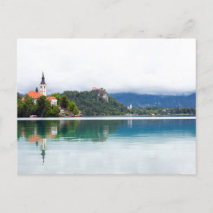 Lake Bled Reflections, Slovenië Briefkaart