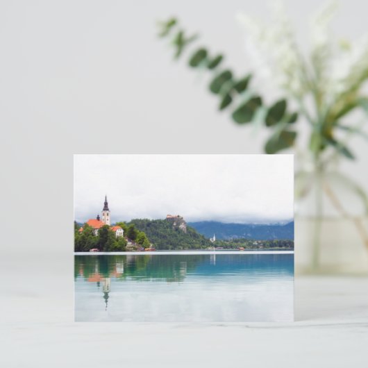 Lake Bled Reflections, Slovenië Briefkaart (Staand voorkant)