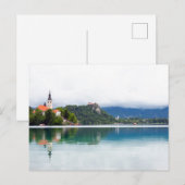 Lake Bled Reflections, Slovenië Briefkaart (Voorkant / Achterkant)